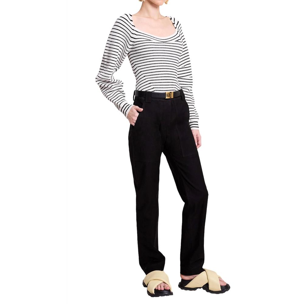 NEW A.L.C. maeve sweater in natural/navy - Picture 2 of 3